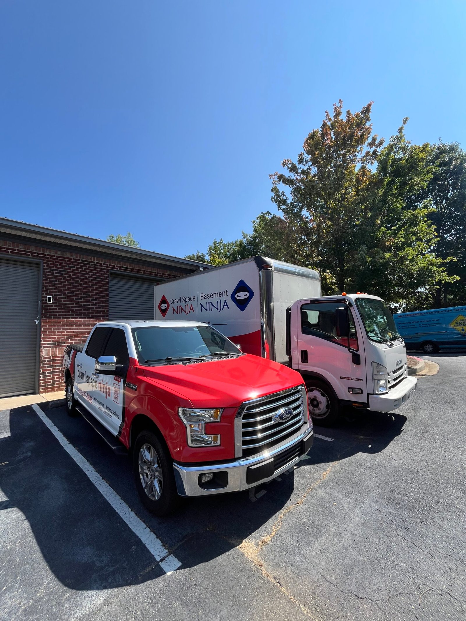Exterior french drain construction: Crawlspaces and Waterproofing of Cumming