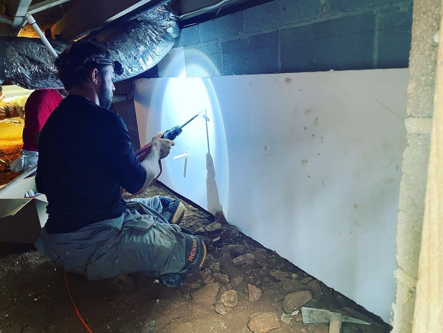 Crawlspaces and Waterproofing of Cumming mold remediation team in action